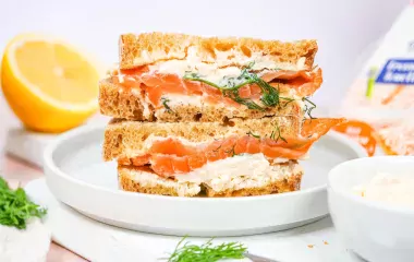 Sandwich saumon et fromage fouetté Madame Loïk Paysan Breton