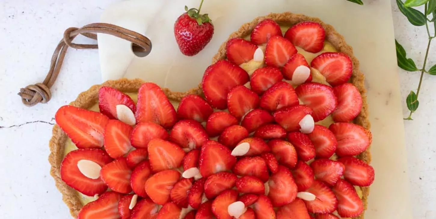 Tarte aux fraises au beurre moulé Paysan Breton